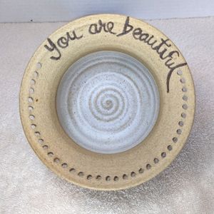 Jclay "You Are Beautiful" Hand Thrown Pottery Bowl